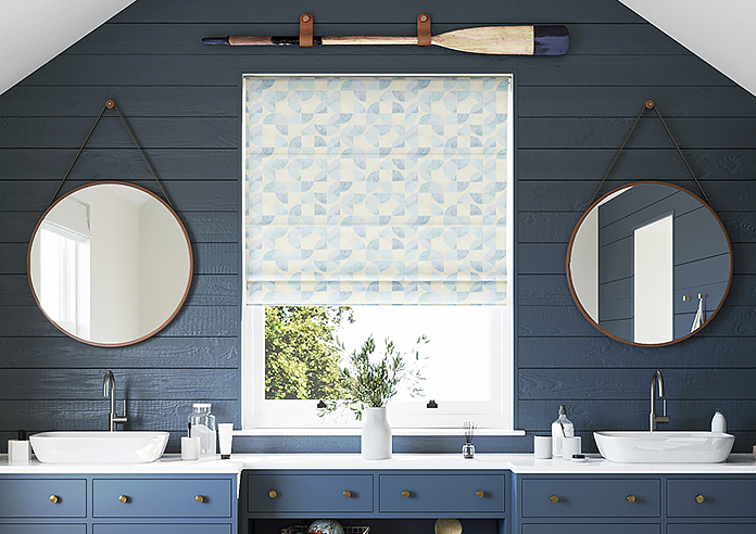 Mosaic Tile, Aquamarine - Twist&Fit Roman Blind - Image 3